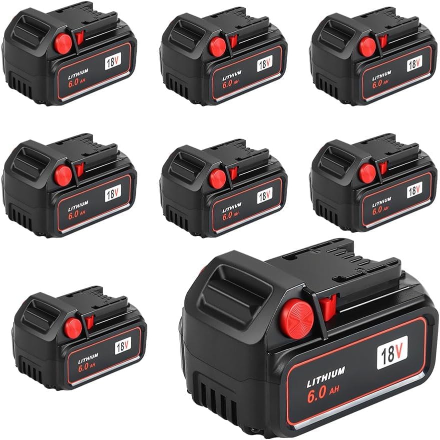 6packs 6.0Ah Replacement Battery Compatible with Milwaukee M -18 18v 6000mAh