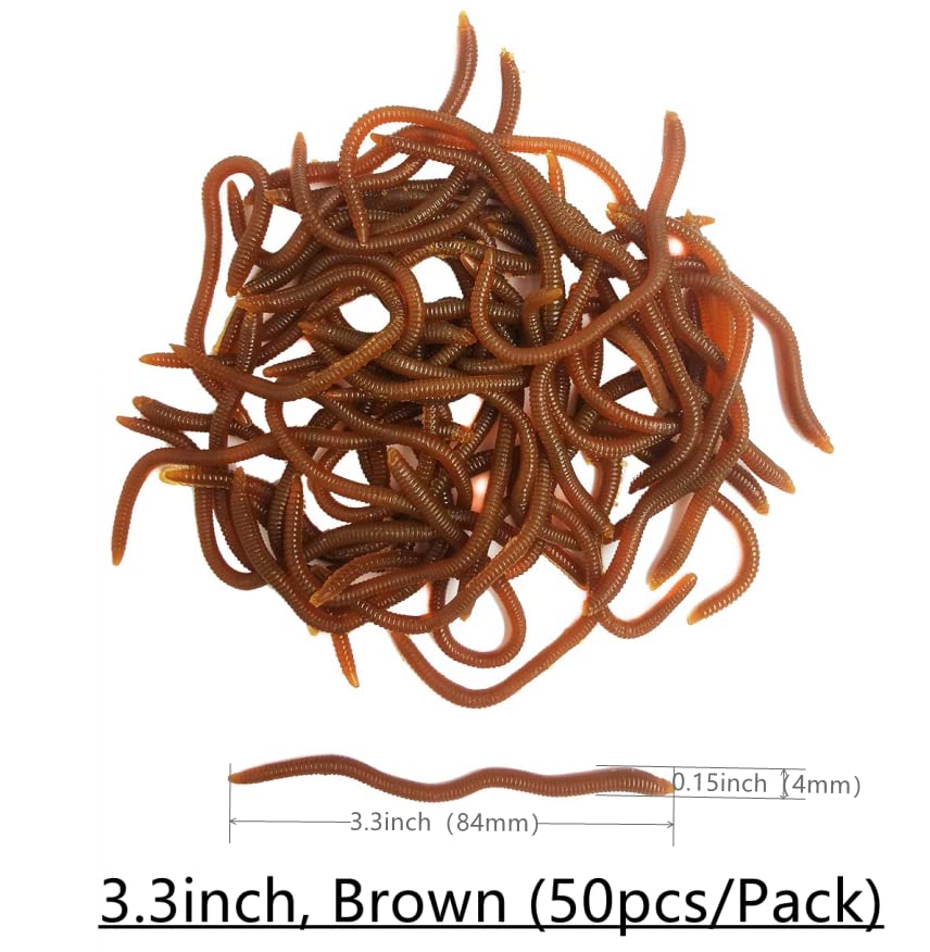 1.6in/3.3/3.9in Fishing Soft Lure Trout Worm Earthworm Bait Lifelike Fake Bloodworm Grub Worm Soft Fishing Lure Baits