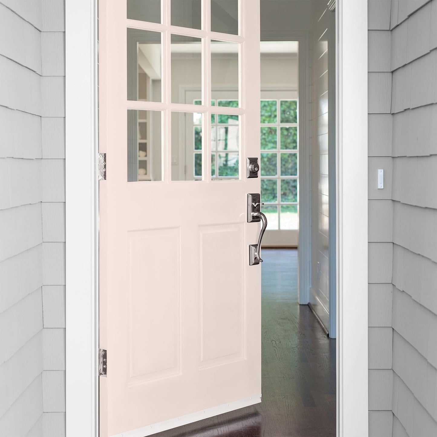 Glidden Exterior Paint + Primer: Pink/Ballet Slipper, One Coat, Semi-Gloss, 1-Gallon