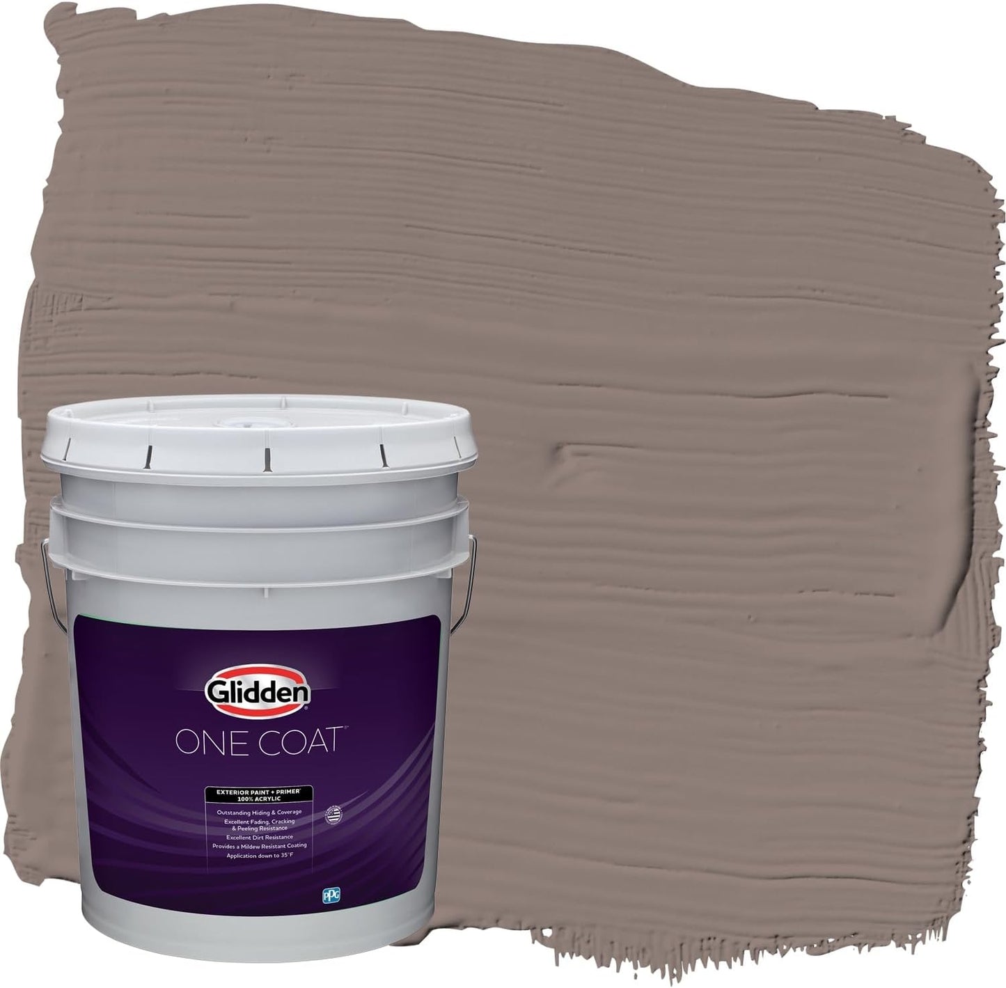 Glidden Exterior Paint + Primer: Beige/Pony Tail, One Coat, Semi-Gloss, 1-Gallon