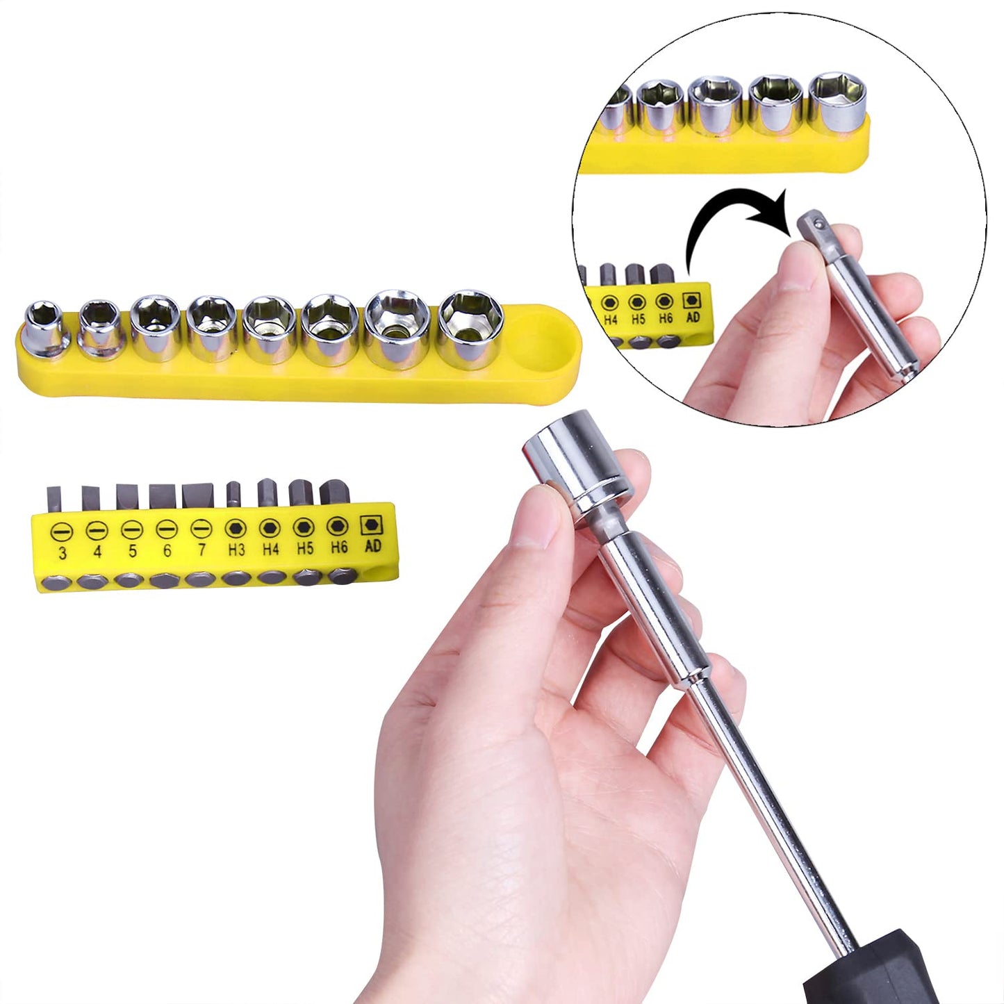CARTMAN 148 Piece Automotive and Household Tool Set Perfect for Car Enthusiasts and DIY Home Repairs