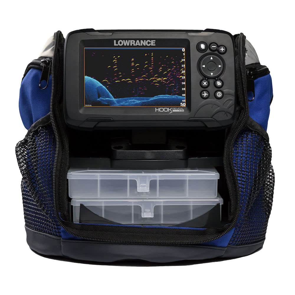 Lowrance Hook Reveal 5 Inch Fish Finders with Transducer, Plus Optional Preloaded Maps