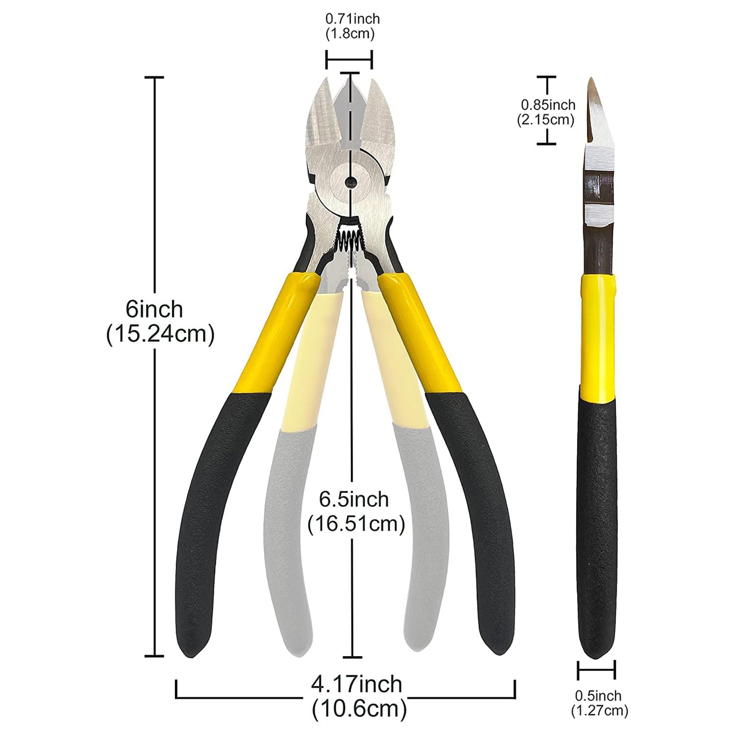 Wire Cutters 10 Pack, 6.5 inch, BOOSDEN Flush Cutters, Spring Loaded Cutting Pliers, Side Cutters, Dykes Cutter, Wire Clippers, Plastic Cutter, Wire Cutters for Jewelry, Floral, Electrical