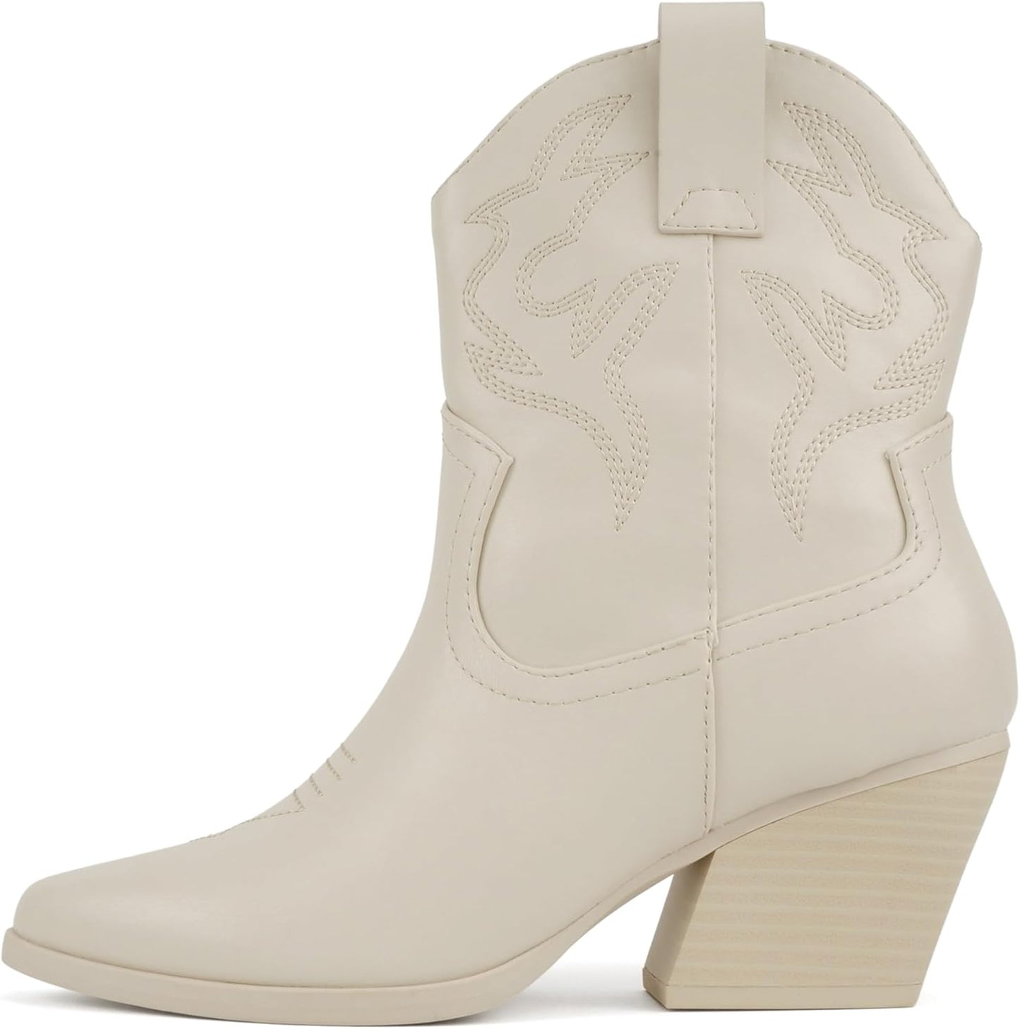 Soda “BLAZING” ~ Women Western Bootie Pointe Toe with Low Heel (Wide Fit Available)