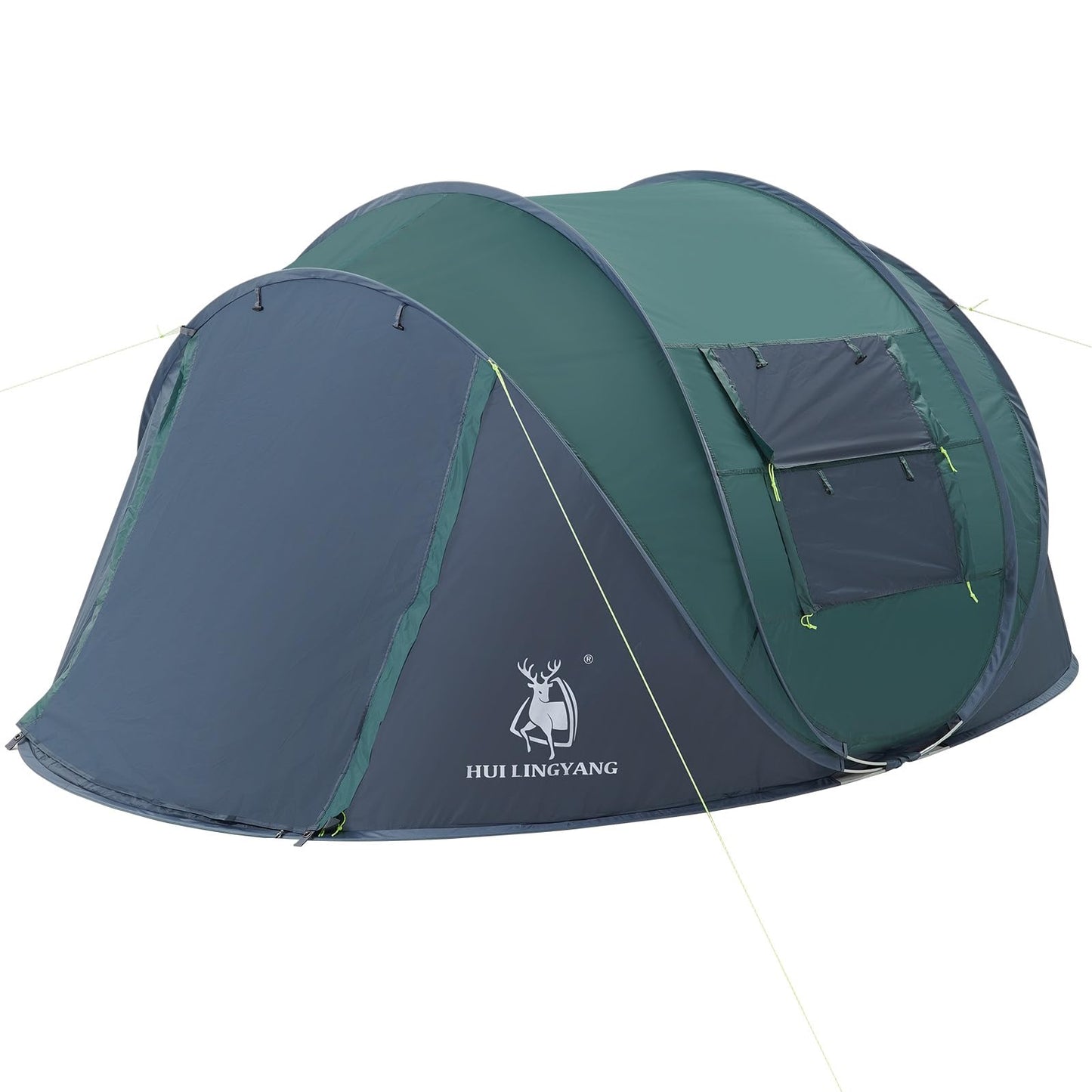 4 Person Easy Pop Up Tent,9.5’X6.6’X52'',Waterproof, Automatic Setup,2 Doors-Instant Family Tents for Camping, Hiking & Traveling