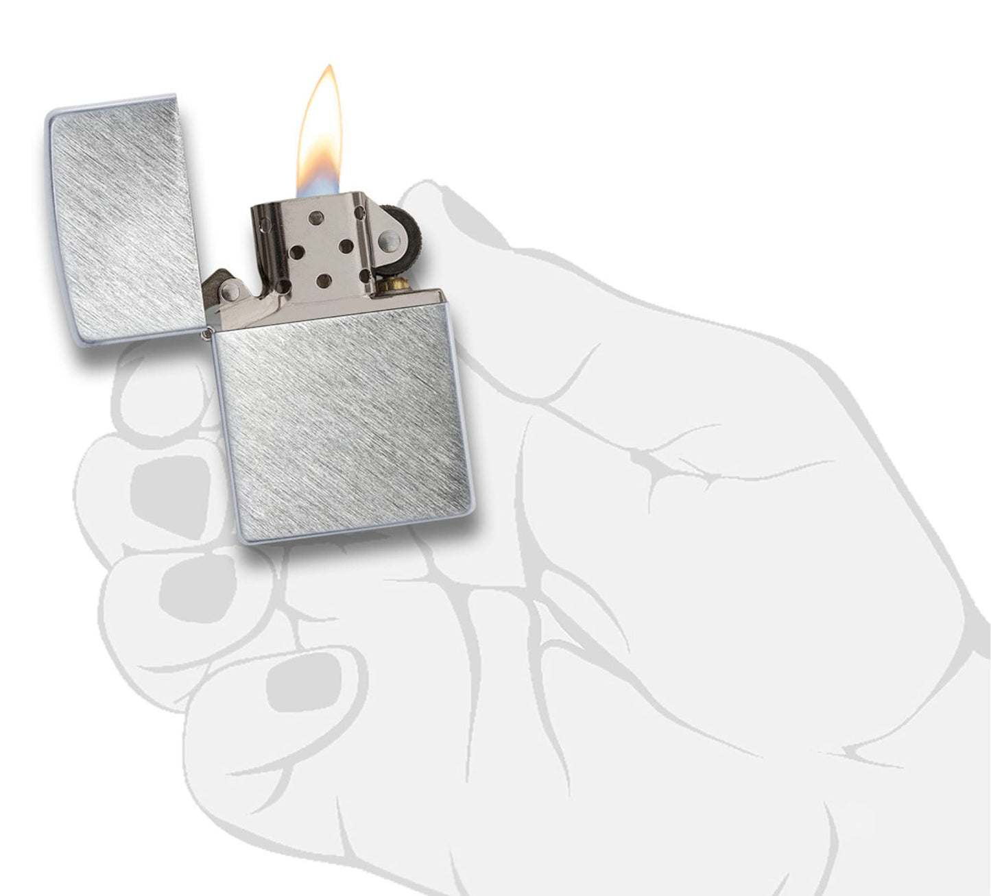Zippo 200 Classic Brushed Chrome Pocket Lighter