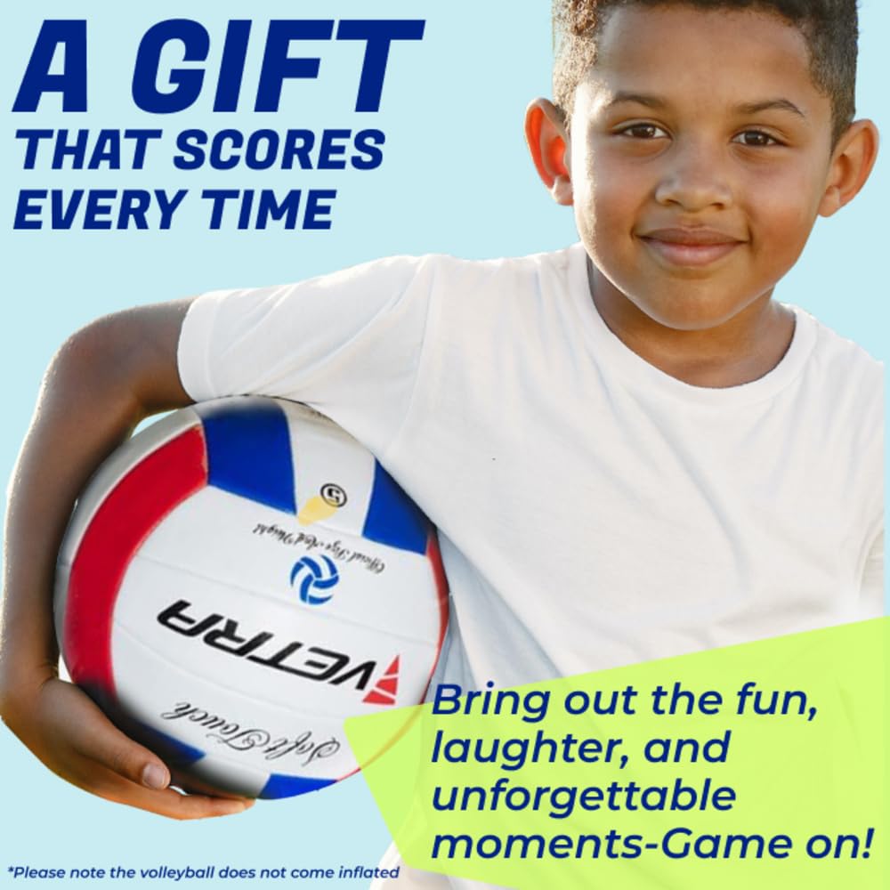 VETRA Volleyball Soft Touch Volley Ball Official Size 5 Yellow/Blue/White Outdoor Indoor Beach Gym Game Ball New (Yellow/Blue/White)