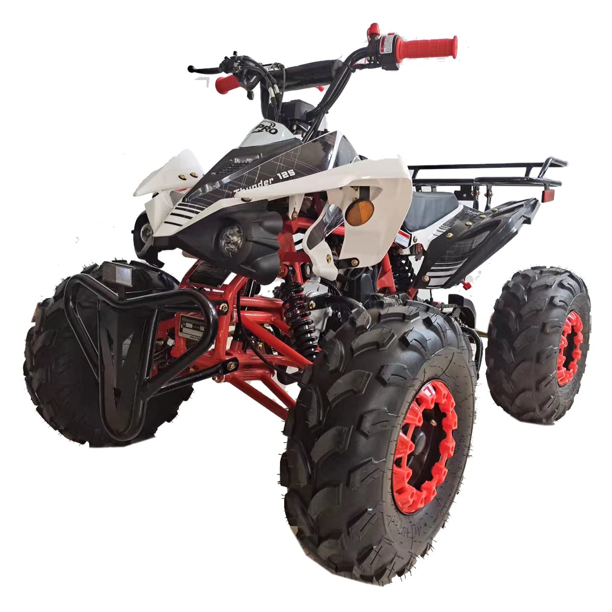 X-PRO 125cc ATV with Automatic Transmission w/Reverse, LED Headlights, Big 19"/18" Tires! (Red, Factory Package)
