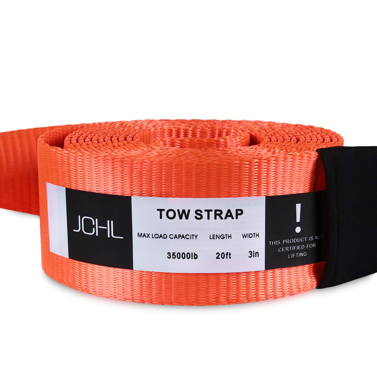 Tow Strap with Hooks 2in X20Ft Recovery Strap 10,000LB Break Strengthened Towing Rope for Towing Vehicles in Roadside Emergency