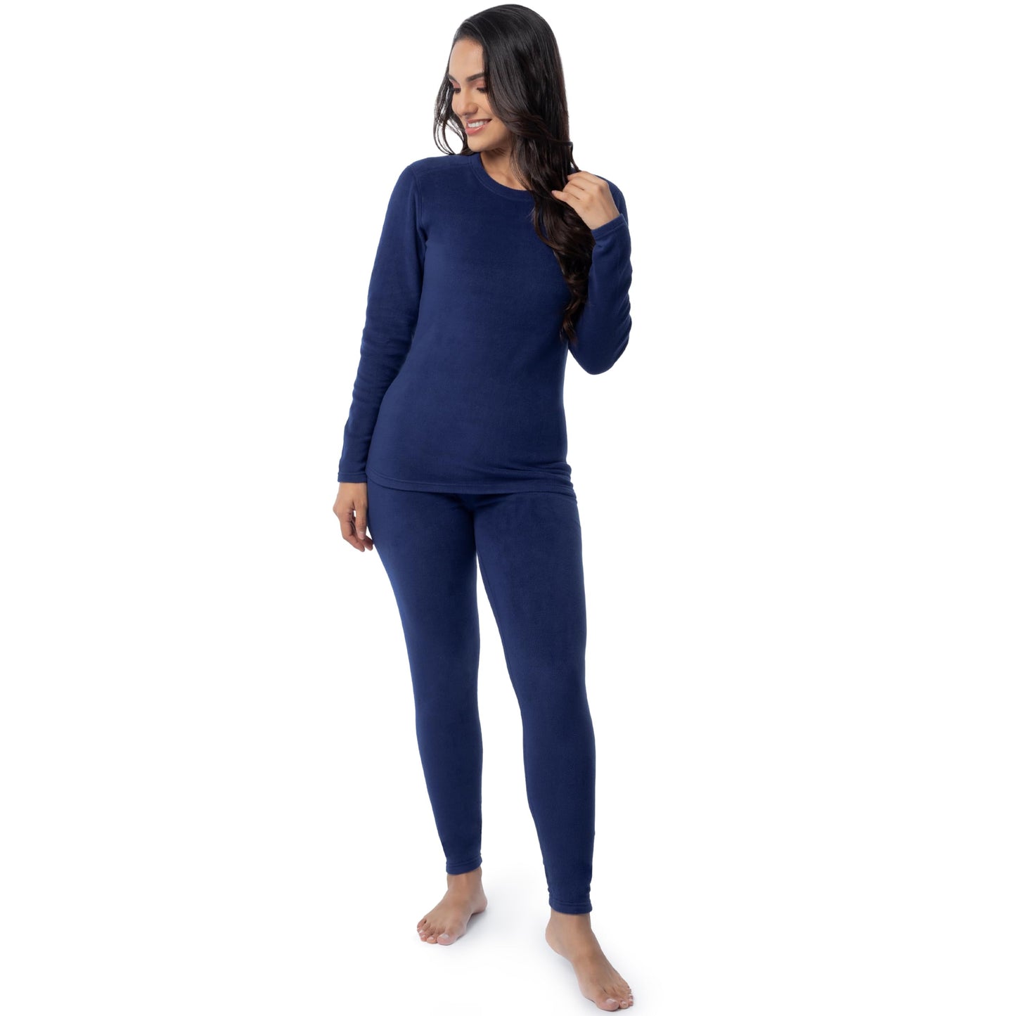 Fruit of the Loom Women's Stretch Fleece Lined Thermal Long Johns Underwear Set