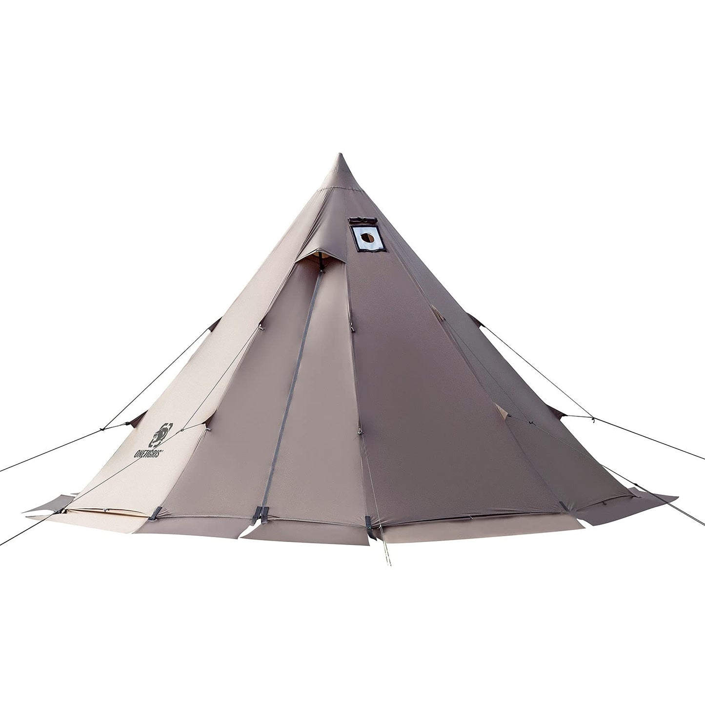 OneTigris Rock Fortress Hot Tent With Stove Jack, 4 Season, 4-6 Person Tipi for Camping, Backpacking, Hunting, Fishing - Waterproof, Wind-Proof