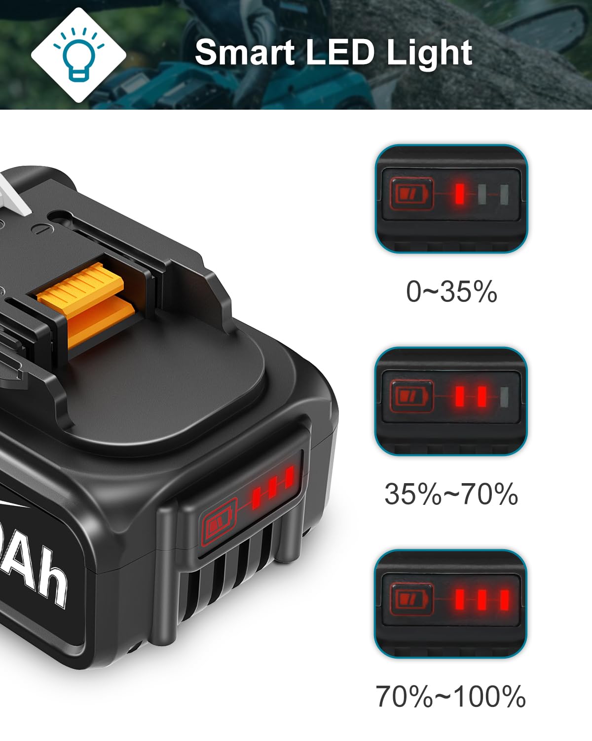 Amityke Battery for Makita 18V Battery 6.0Ah, 4Pack Replacement Batteries Compatible with Makita 18 Volts Battery BL1860 BL1820 1830B 1840B 1850B, Fit with Original makita 18V Battery Chargers