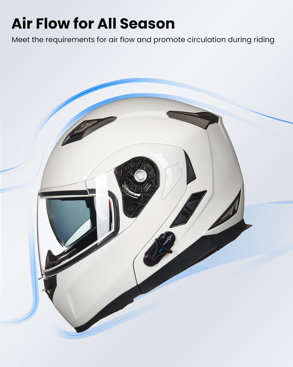 ILM Bluetooth Integrated Modular Flip up Full Face Motorcycle Helmet Sun Shield Mp3 Intercom Model 953/953 PRO