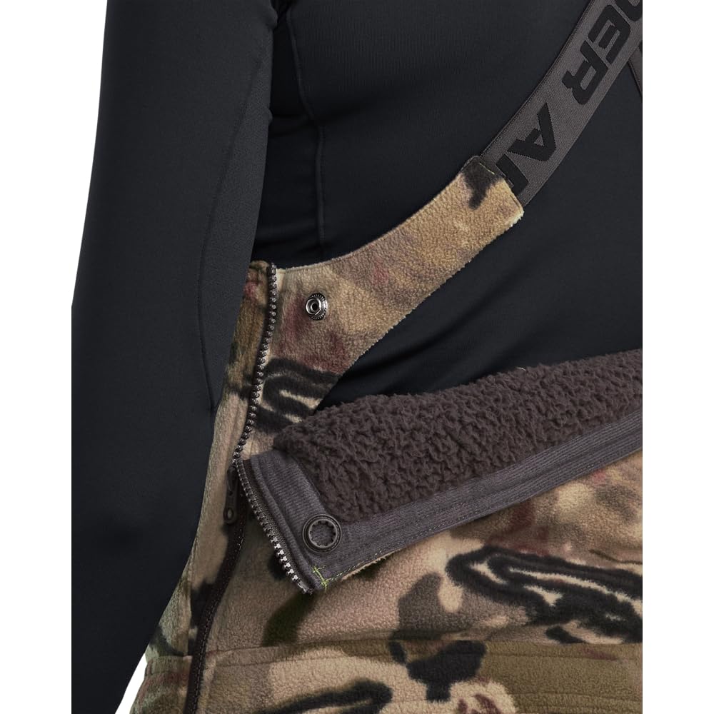 Under Armour Womens Rut Windproof Bib | Windproof Silent Microfleece Sherpa Liner | Womens Insulated Bib Overalls