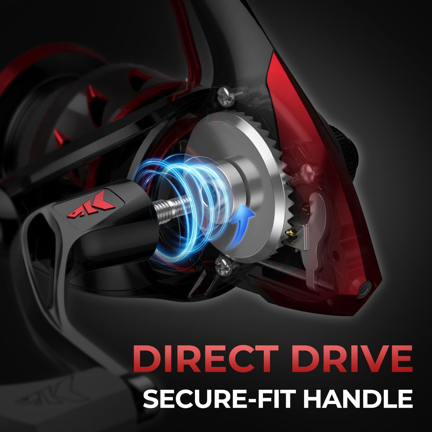 KastKing Sharky III Fishing Reel - New Spinning Reel - Carbon Fiber 39.5 LBs Max Drag - 10+1 Stainless BB for Saltwater or Freshwater - Oversize Shaft - Super Value!