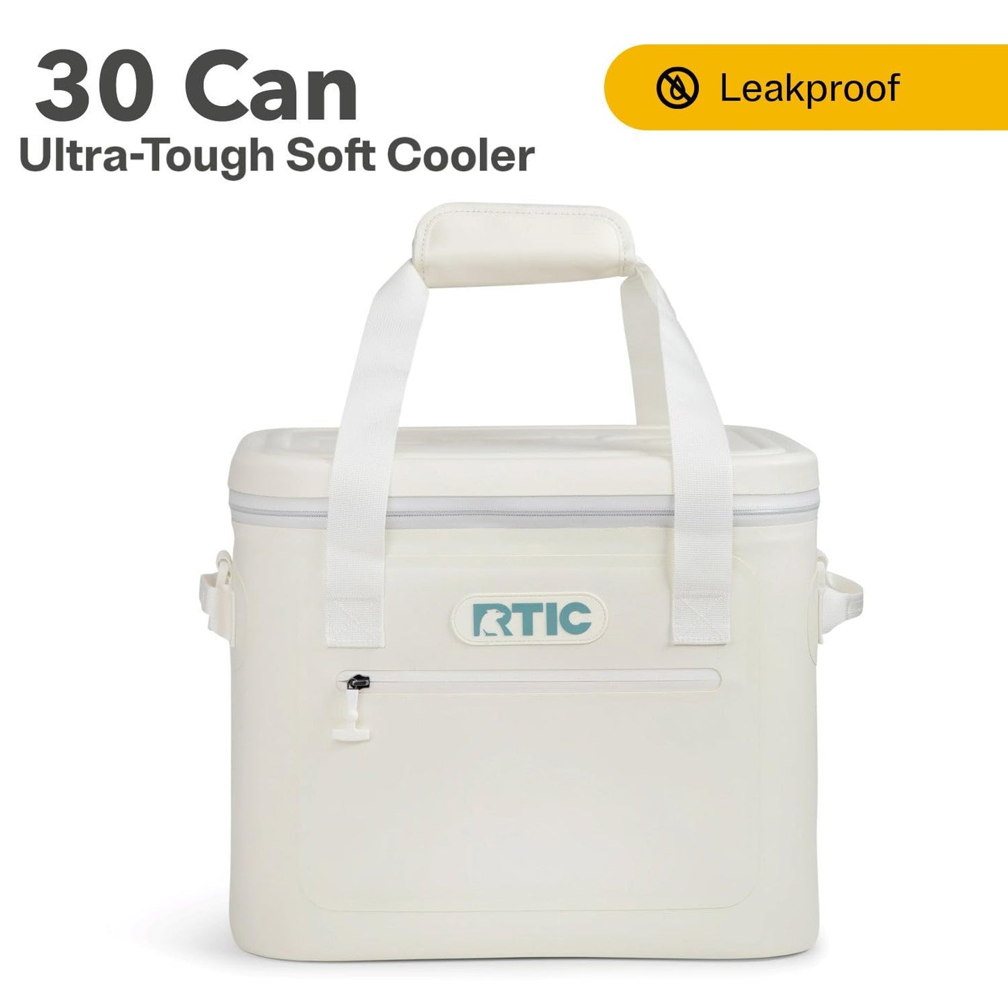 RTIC Ultra-Tough Soft Cooler 30 Can, Insulated Bag Portable Ice Chest Box for Lunch, Beach, Drink, Beverage, Travel, Camping, Picnic, Car, Trips, Floating Cooler Leak-Proof with Zipper