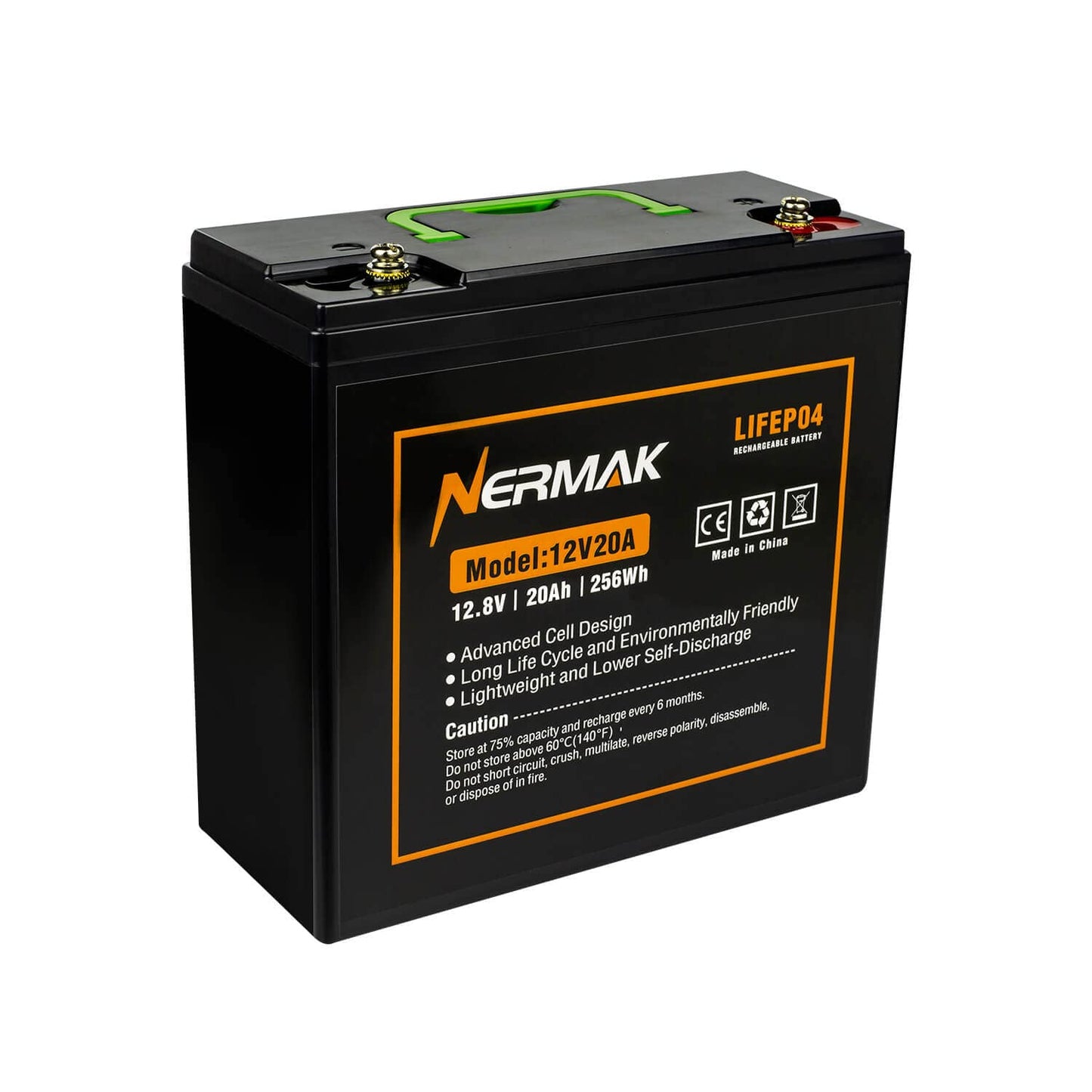12V 10Ah Lithium LiFePO4 Deep Cycle Battery, 2000+ Cycles Rechargeable Battery for Solar/Wind Power, Small UPS, Lighting, Power Wheels, Fish Finder and More, Built-in 10A BMS