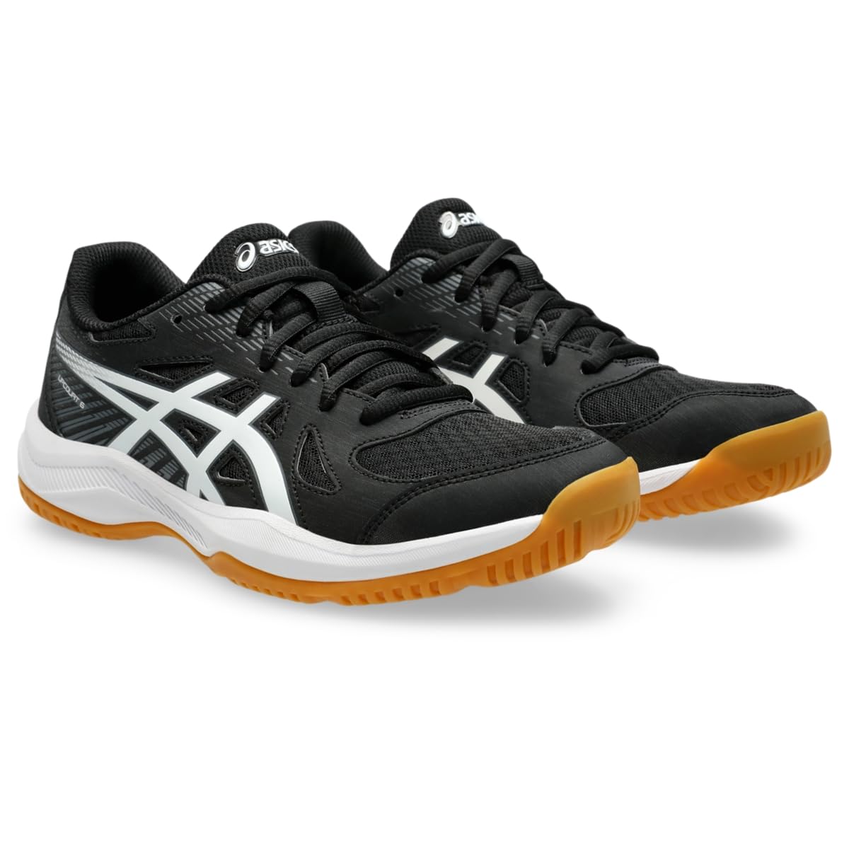 ASICS Women's Upcourt 6 Volleyball Shoes, 8, Black/White