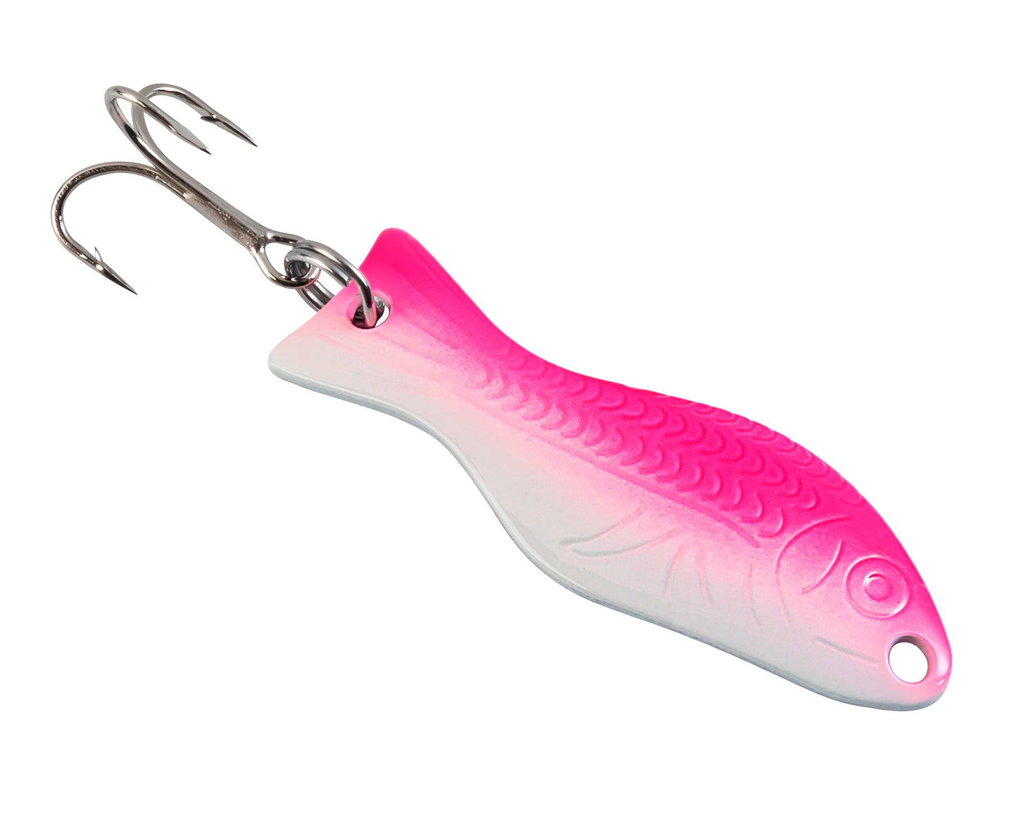 AL's Goldfish Lure Company, Rust Free Goldfish Freshwater Fishing Spoon, Treble Hook, Trout, Salmon, Bass, Walleye, Crappie, Panfish, and Pike. Sizes 3/16 oz., 1/4 oz. or 1/2 oz