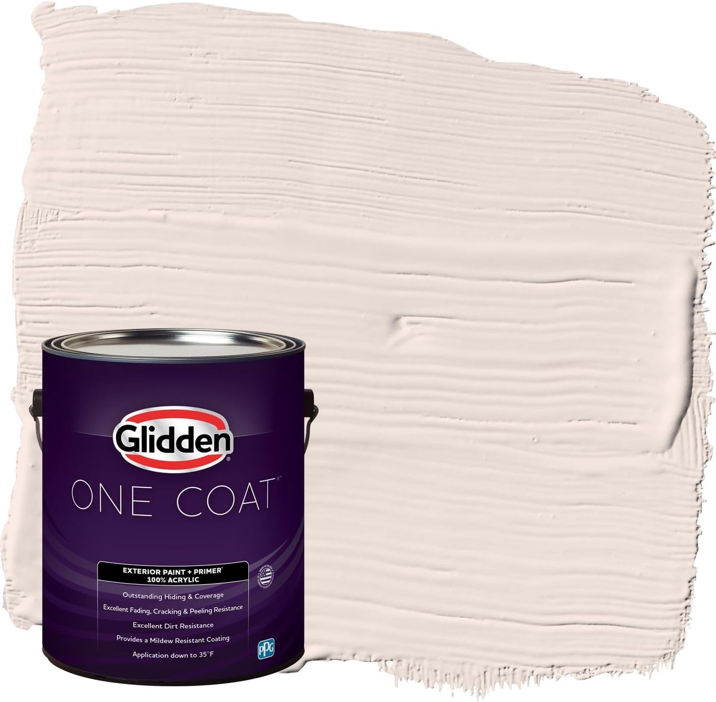 Glidden Exterior Paint + Primer: Pink/Ballet Slipper, One Coat, Semi-Gloss, 1-Gallon
