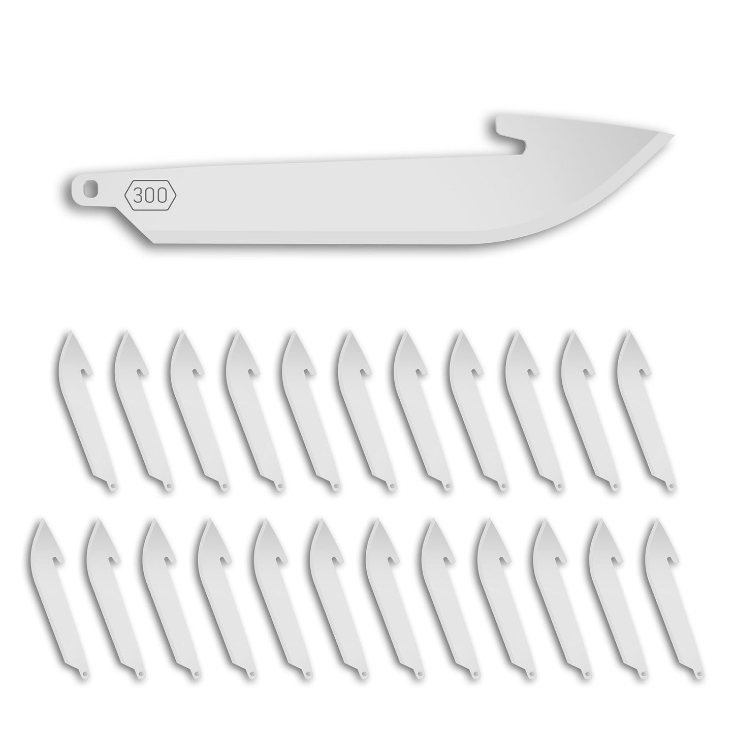 OUTDOOR EDGE 3.5" RazorSafe Replacement Sharp-Point Knife Blades, 24 Piece Value Pack