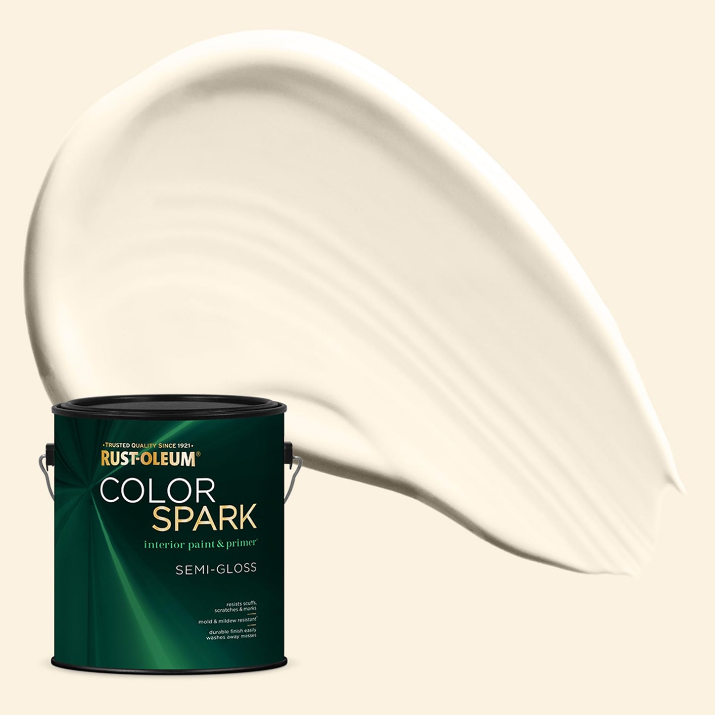 Rust-Oleum Color Spark Interior Paint and Primer in One, Eggshell, Black, 1 Gallon