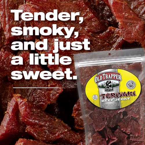 Old Trapper Beef Jerky, Old-Fashioned 10-Ounce Bag, Tender Meat Snacks for Lunches or Between Meals, 11 Grams of Protein, Zero Grams of Fat, and 70 Calories per Ounce (Pack of One)