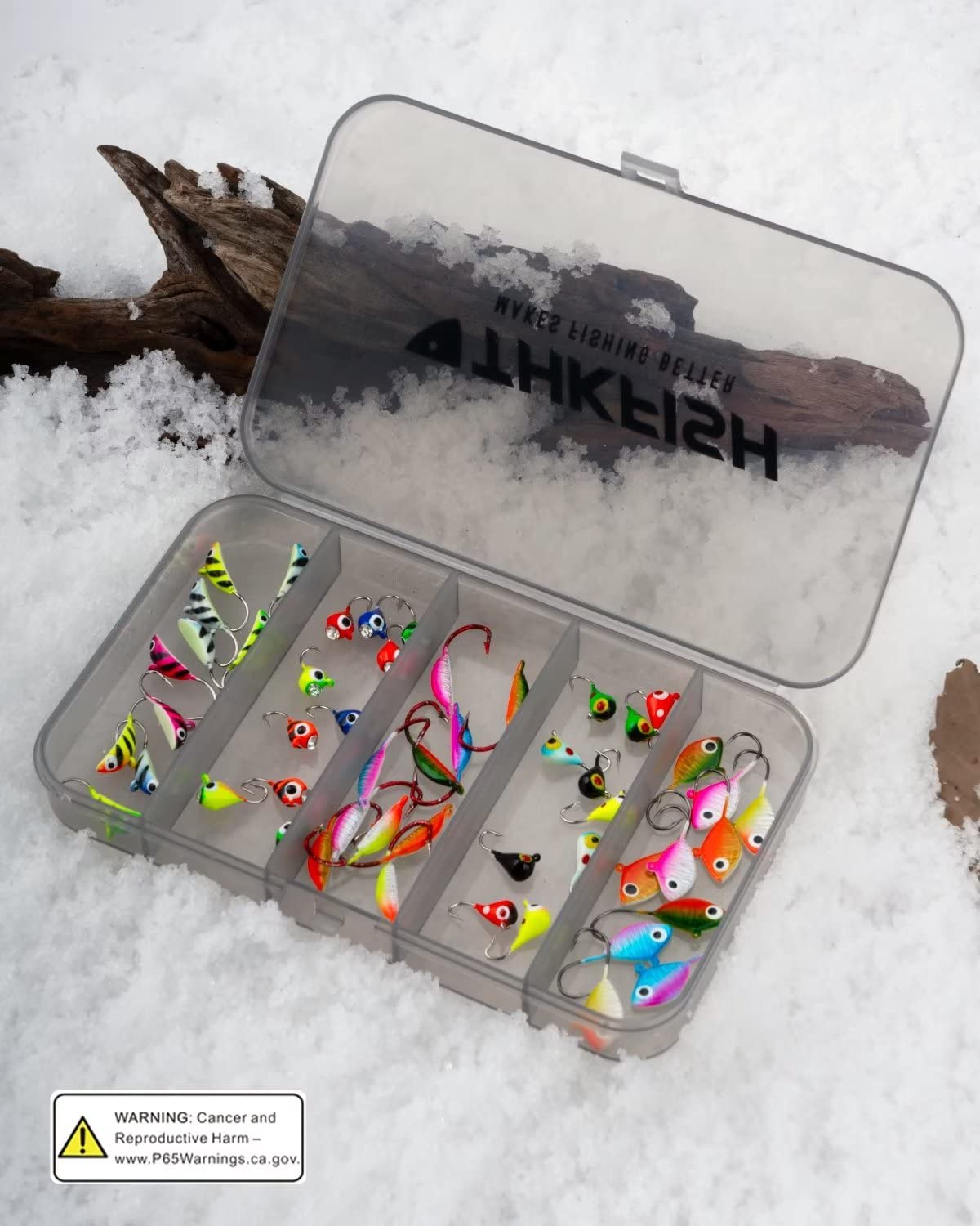 THKFISH Ice Fishing Jigs Kit Ice Fishing Lures for Walleye Perch Jigs Heads for Ice Fishing Tackle Panfish Crappie Jigs 50PCS/31PCS