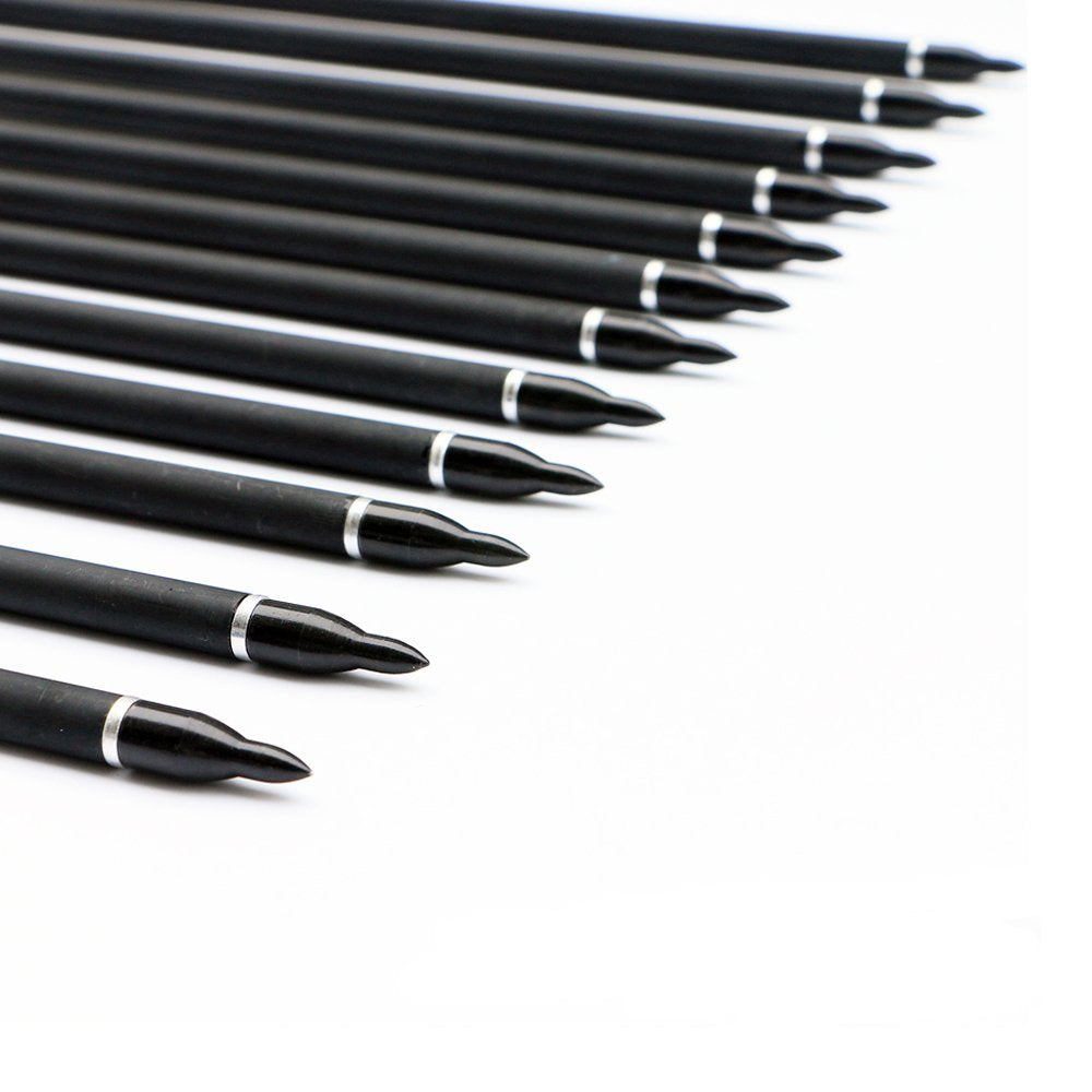 30Inch Carbon Arrow Practice Hunting Arrows with Removable Tips for Compound & Recurve Bow(Pack of 12)