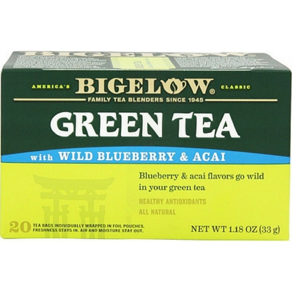 Bigelow Tea Green Tea Variety Pack, Classic Green Tea, Lemon, Pomegranate, Mint, Peach and Constant Comment Flavors, 20 Count Box (Pack of 6), 120 Total Tea Bags