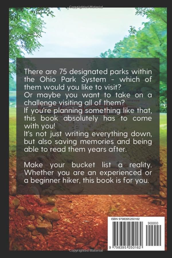 Ohio State Parks Bucket List: Travel Log & Memory Journal | America Passport & Stamp Book | Trip Planner & Outdoor Adventure Log List Guide