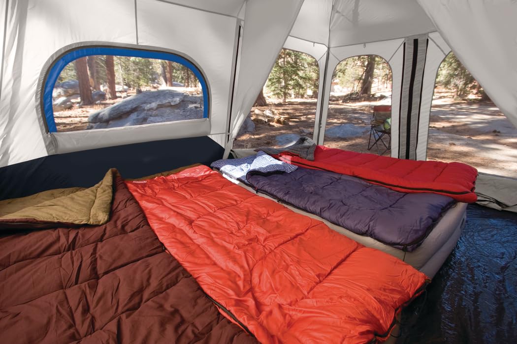 Coleman Instant Tent with 1-Minute Setup, 10-Person Tent with Pre-Attached Poles, Air Vent, & Carry Bag