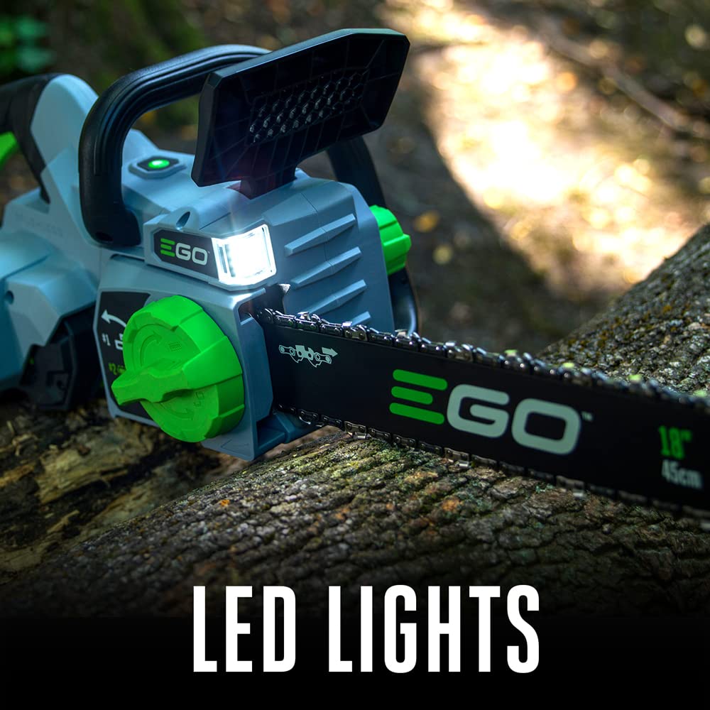 EGO POWER+ Chain Saw, 16” Battery Powered Chainsaw, Electric Cordless, Includes 56V 2.5Ah Battery and Charger – CS1611