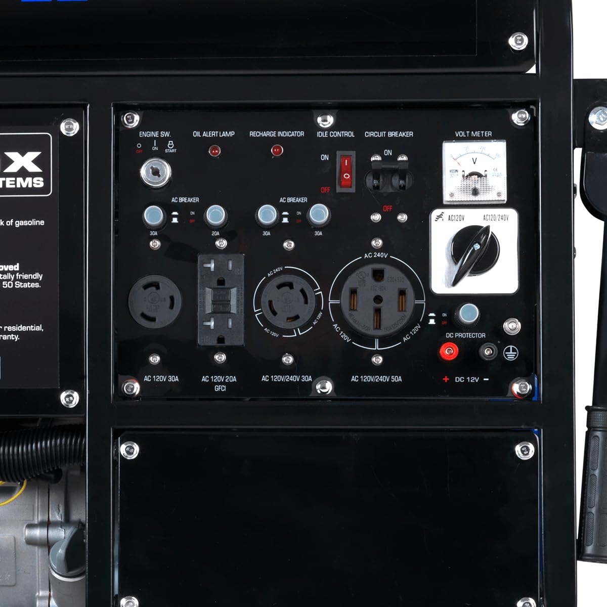 DuroMax XP13000EH 13,000-Watt Dual Fuel Portable Generator - Gas & Propane, Electric Start, Whole Home Backup Power, Transfer Switch Ready, RV & Emergency Ready