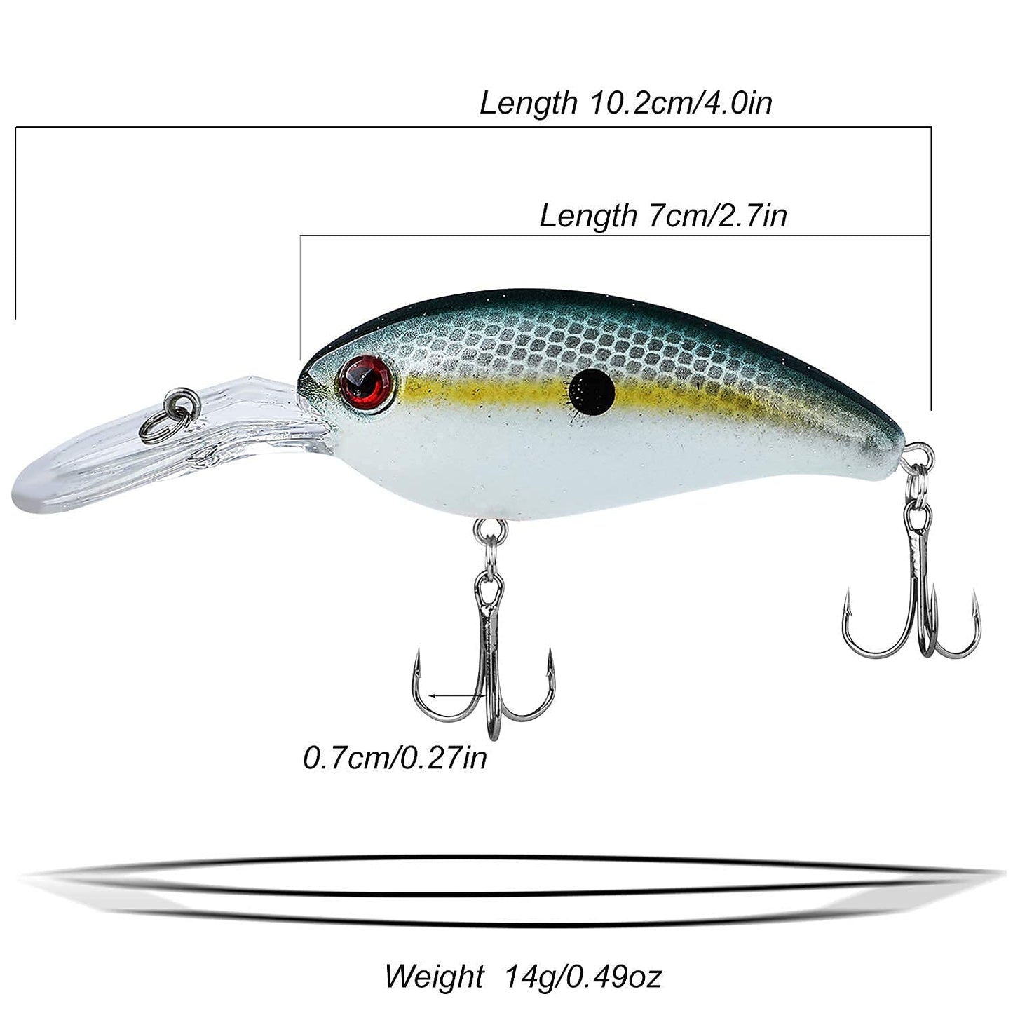 Fishing Lures Shallow Deep Diving Swimbait Crankbait Fishing Wobble Multi Jointed Hard Baits for Bass Trout Freshwater and Saltwater