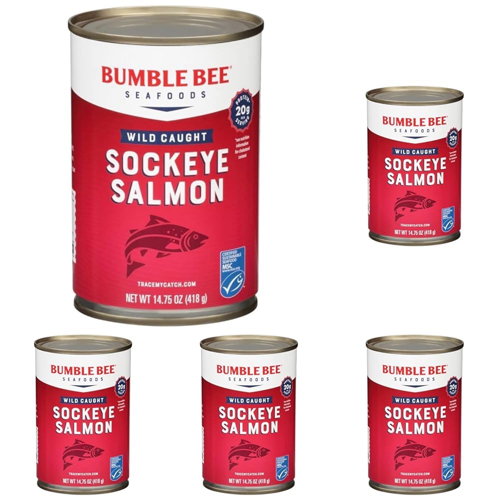 Bumble Bee Smoke Flavored Red Coho Salmon Fillets in Oil, 3.75 oz (Pack of 1) - 19g Protein - Skinless, Boneless - Great for Snacks & Recipes - Gluten Free