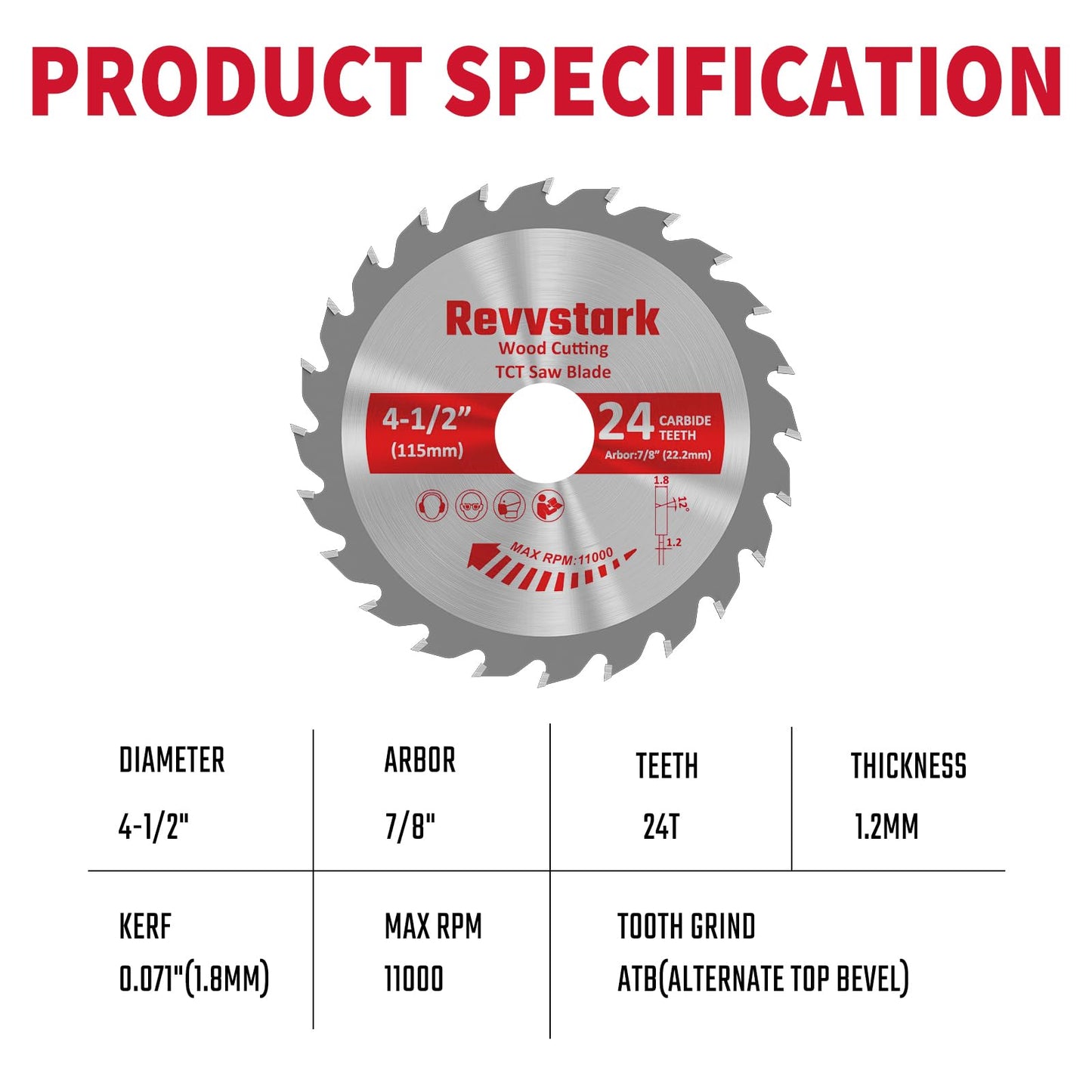 Circular Saw Blade 6-1/2" 24T&60T, Carbide Tipped Teeth, TCT Saw Blades for Cutting Various Wood, Plastic and Composite Materials, 5/8" Arbor, Fit Dewalt Craftsman Ryobi Milwaukee