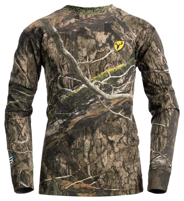 Shield Series Youth Fused Cotton Shirt with Long Sleeves, Youth Camouflage Shirt