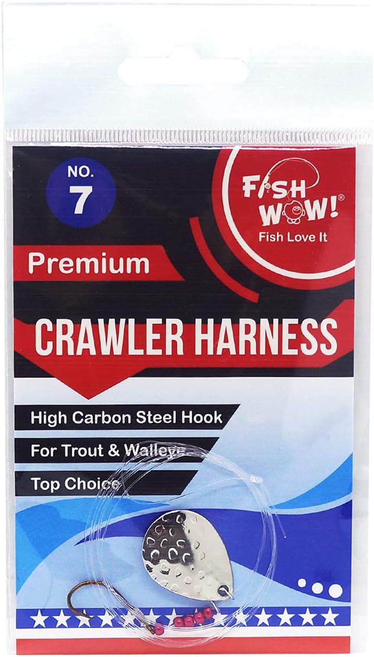 14 Packs 7 Styles Crawler Harness Walleye Spinner Rig 1-Hook, 2-Hook, 3-Hook