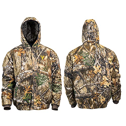 HOT SHOT Youth Insulated Twill Camo Hunting Jacket, Insulated Boy's Winter Coat, Ultra Quiet Camouflage Kids Hunting Gear