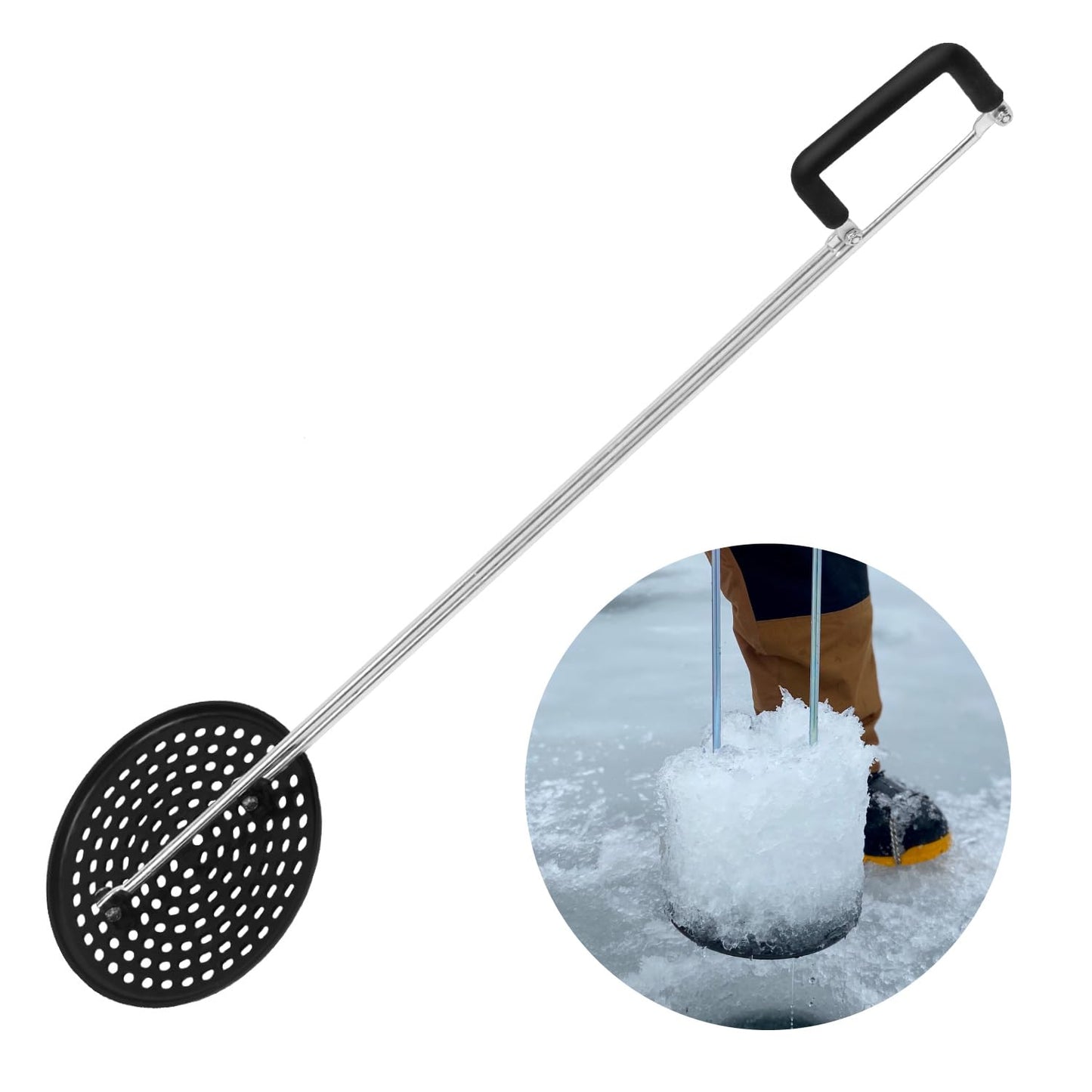 One-Shot Ice Skimmer-Pro Edition - Ice Fishing Skimmer - Ice Fishing Hole Scoop - Ice Fishing Gear & Accessories - Fishing Tool - Fishing Gear