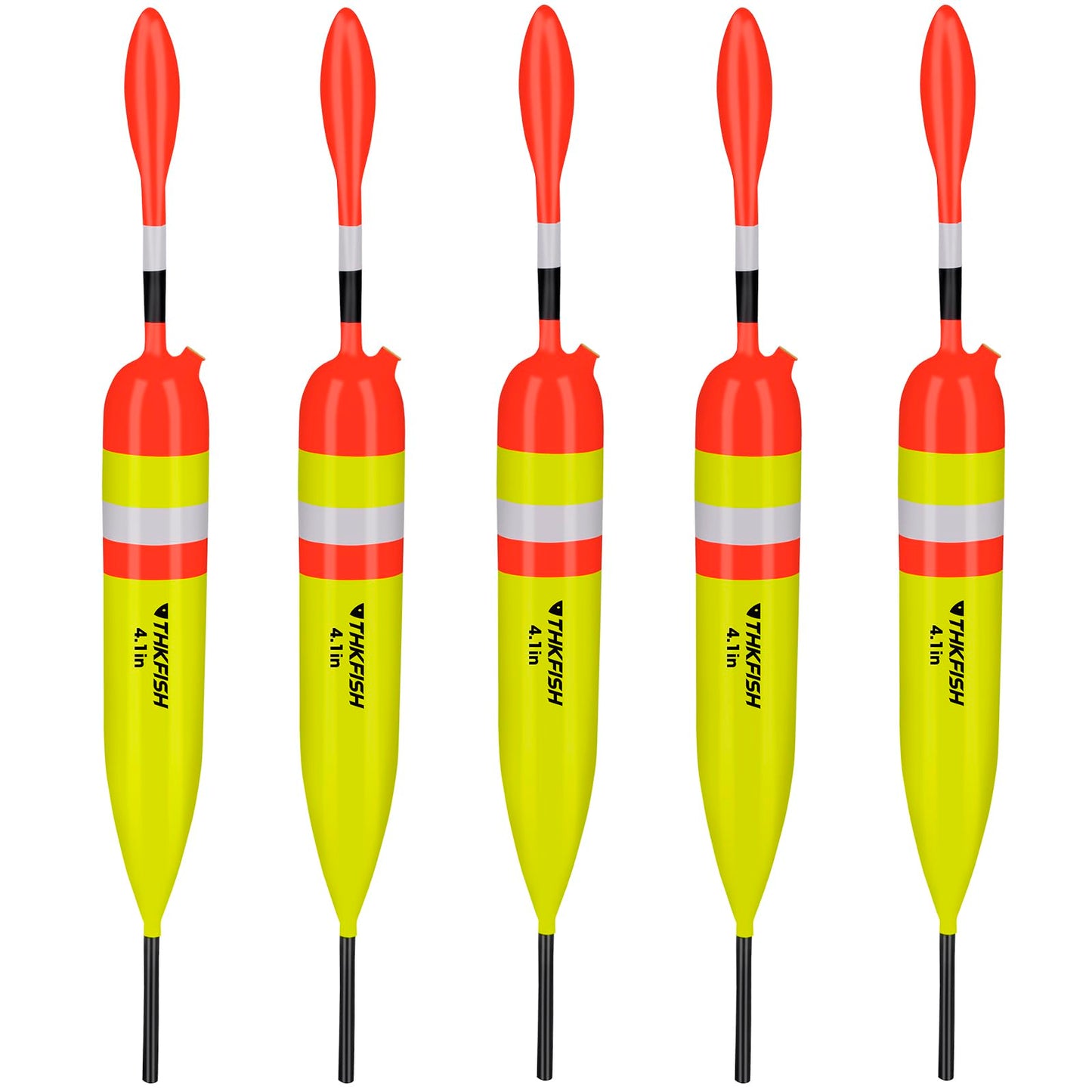 THKFISH Fishing Bobbers Fishing Floats and Bobbers Slip Bobbers for Fishing Balsa Floats Crappie Fishing Bobbers 1/6oz(3.47"X0.47"X6.73") 3/8oz(3.84"X0.6"X 7.2") 1/2oz(4.13"X0.75"X7.87")