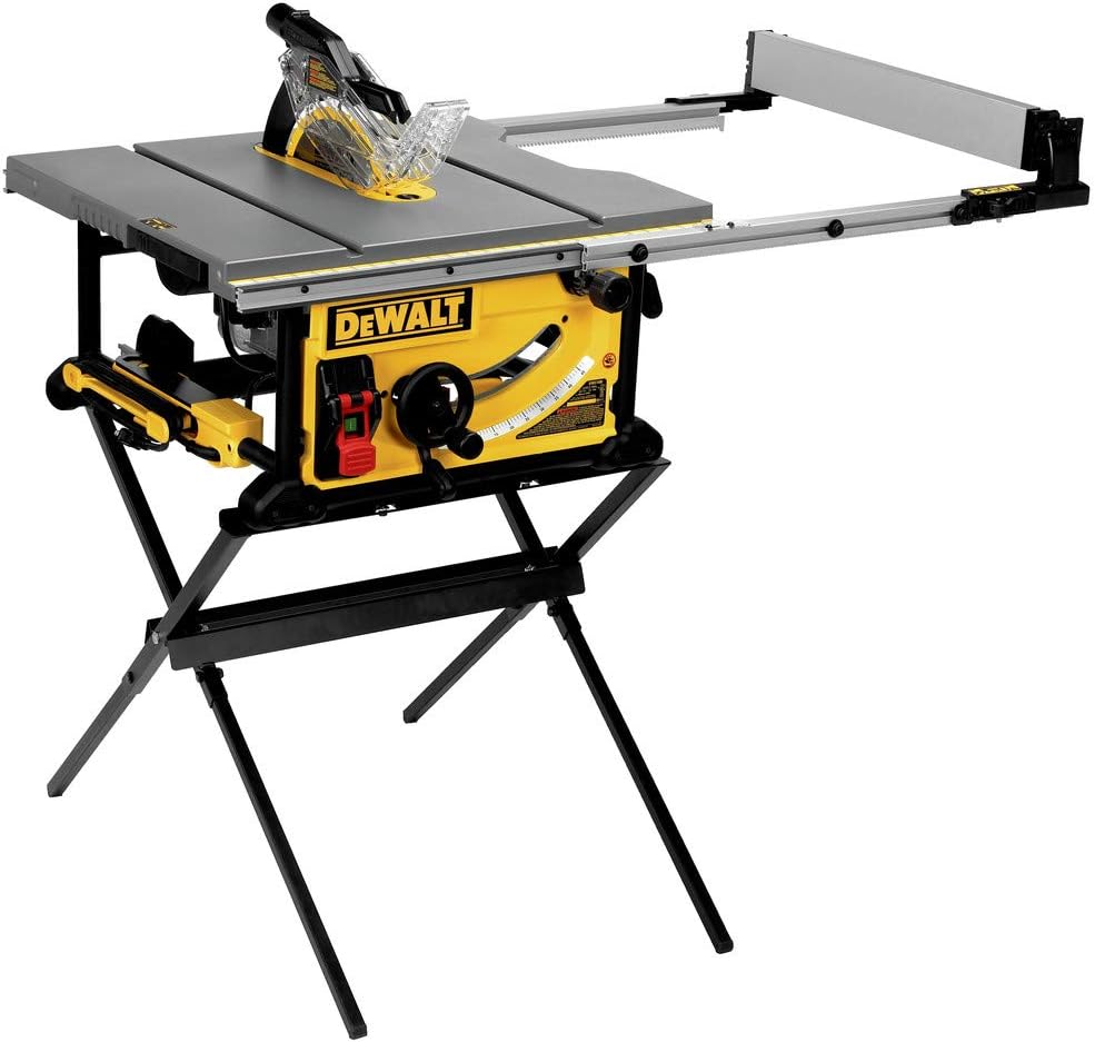 DEWALT 10-Inch Table Saw with Rolling Stand, 32-1/2-Inch Rip Capacity (DWE7491RS)