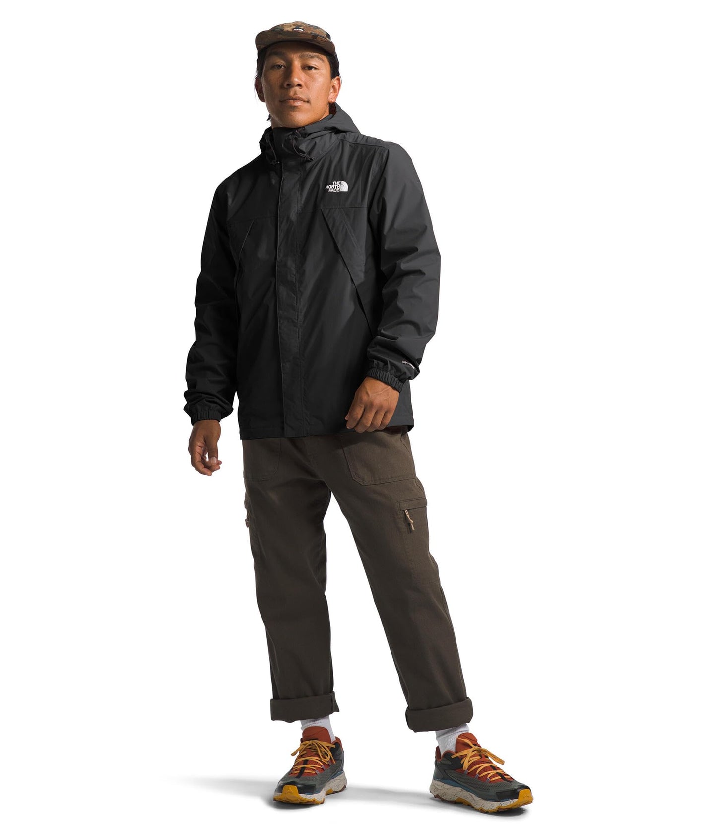 THE NORTH FACE Men's Antora Waterproof Jacket (Standard & Big Size) | Windproof & Waterproof Rain Coat, Adjustable 3-Piece Hood, TNF Black-NPF, X-Large