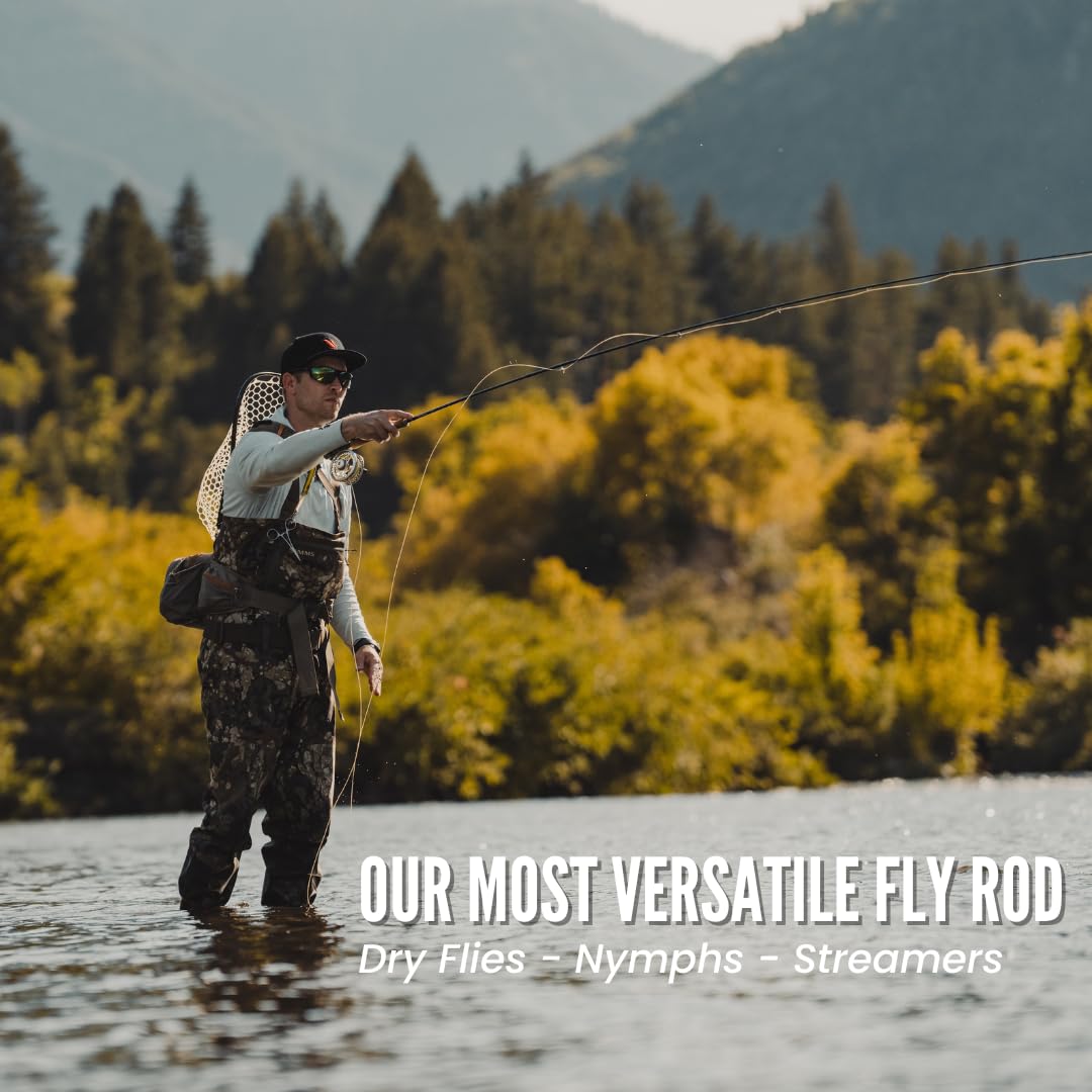 STREEM Outdoors Brook Series Fly Fishing Rod (9ft 5wt) Medium-Fast Action 4 Piece with Protective Case