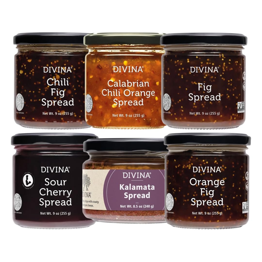 DIVINA Chili Fig Spread Jam, 9 Ounce
