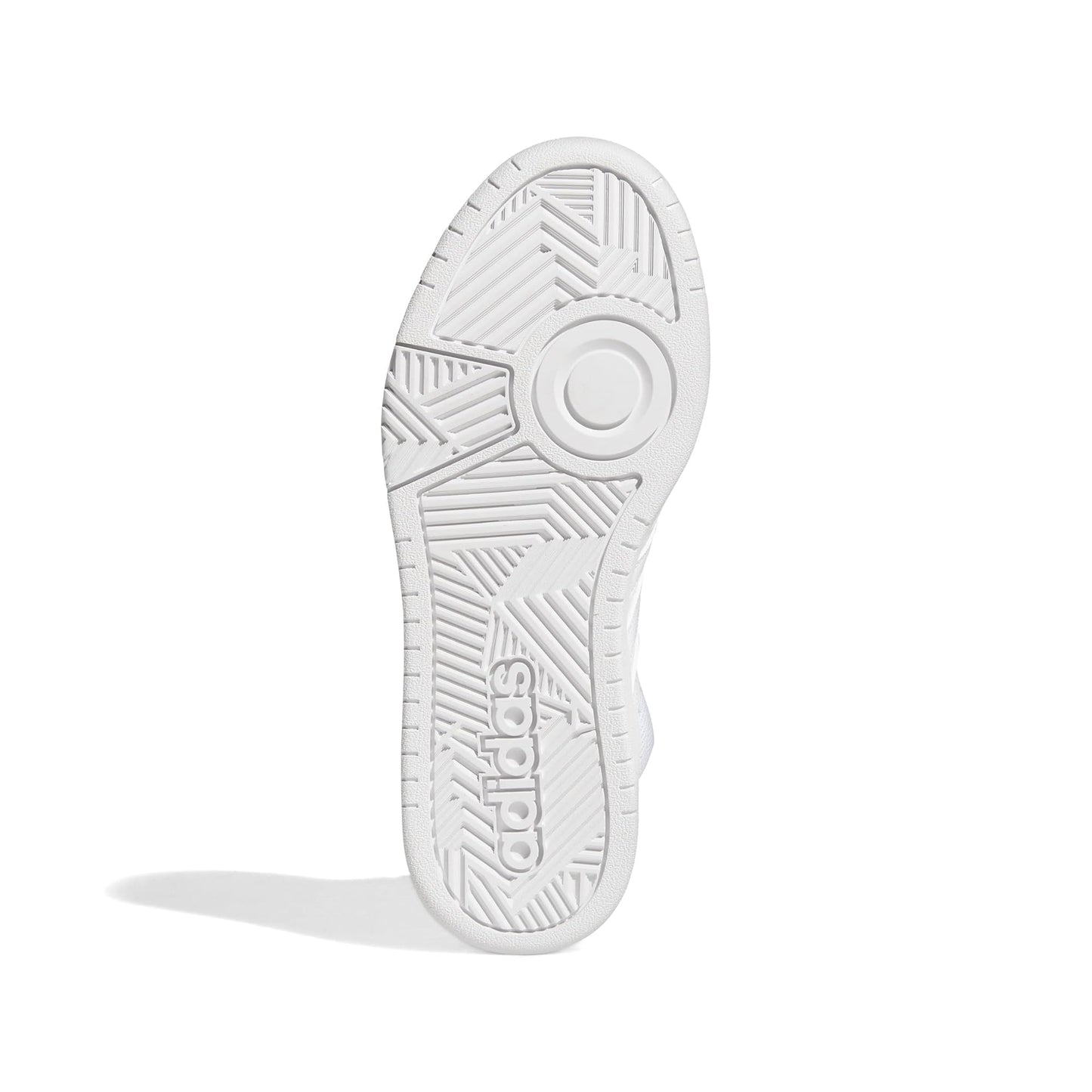 adidas Women's Hoops 3.0 Mid Top Basketball Shoe, White/White/Dash Grey, 8