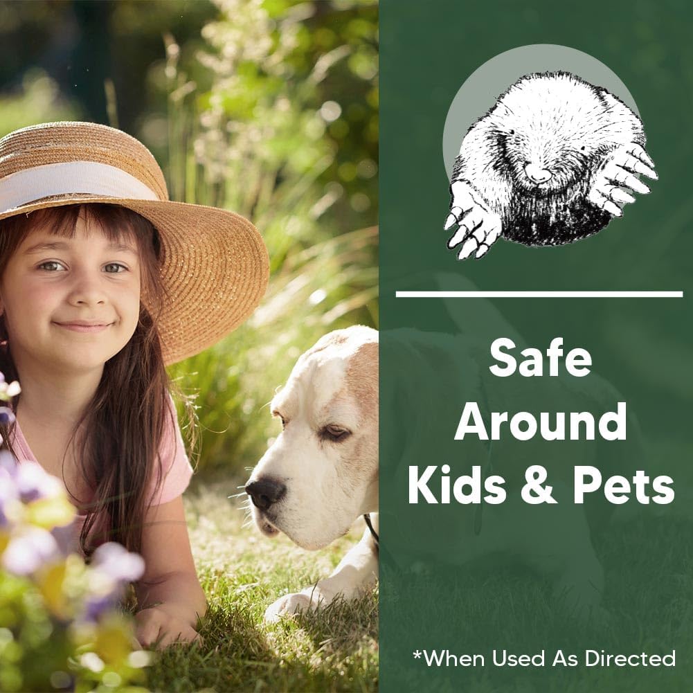 Mole Repellent Outdoor, Vole Repellent Outdoor, Get Rid of Ground Mole, Gopher Repellent, Mole Deterrent for Yard, Groundhog Repellent, Mole Control-8P