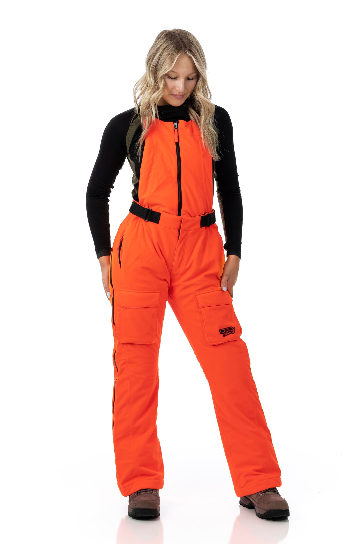 DOING SOMETHING GREAT Kylie 5.0 Camouflage Drop Seat Hunting Bibs for Women, DWR Waterproof, Thin Profile 120g Insulated