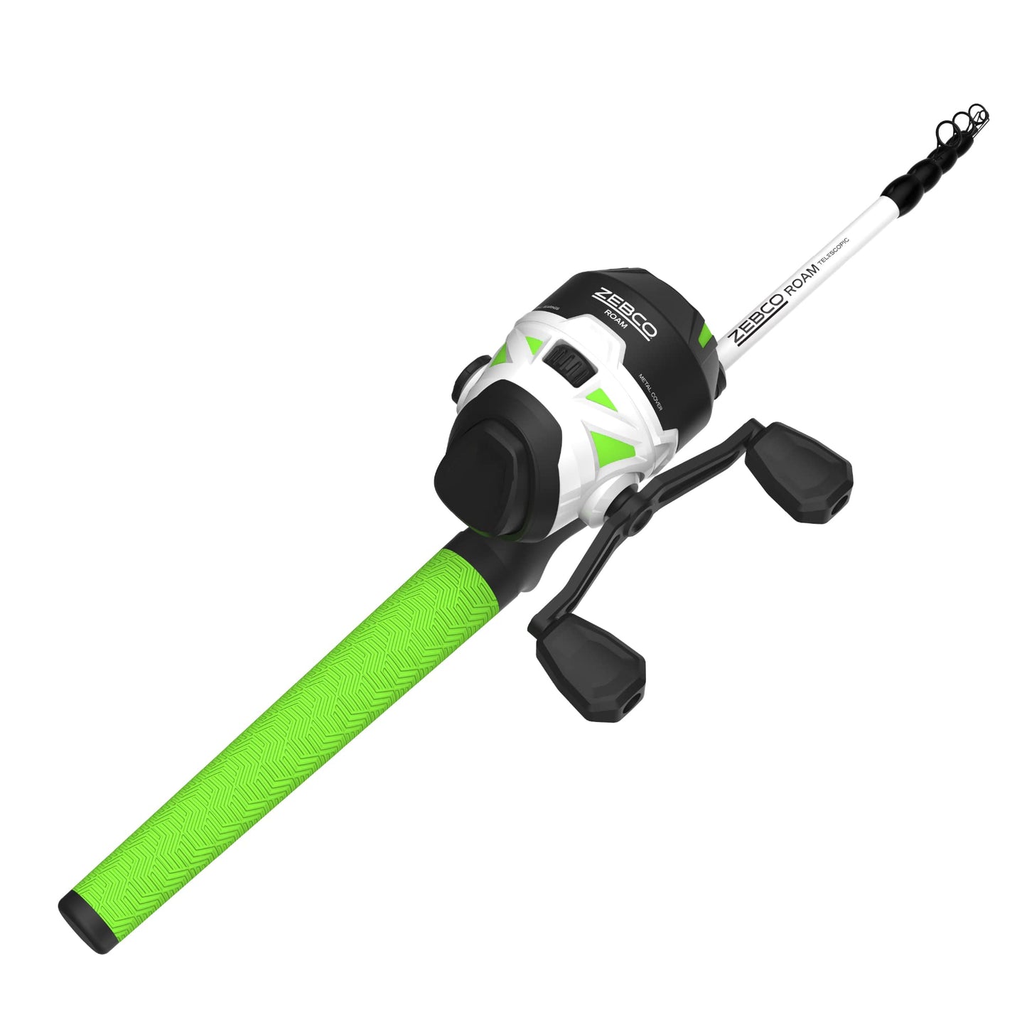 Zebco Roam Telescopic Fishing Rod and Spinning or Spincast Fishing Reel Combo, Durable 6-Foot Fiberglass Rod with ComfortGrip Handle, Pre-spooled with Zebco Cajun Fishing Line